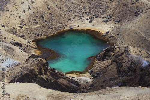 View in an emerald lake. photo