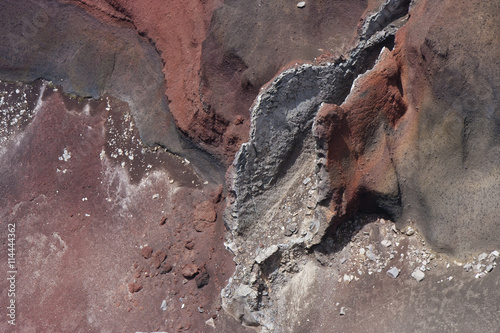 Close-up of the lava flow in Red Crater. photo