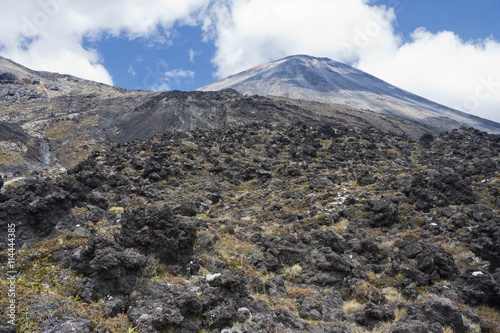 Lava fields at Mount Ngauruhoe. photo