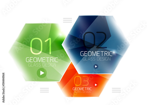 Glass color hexagons