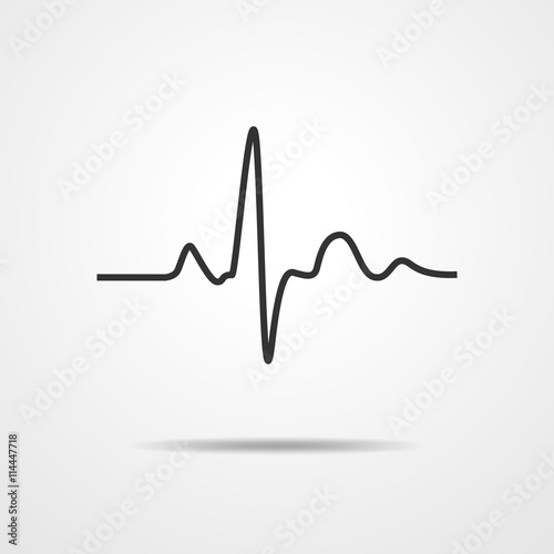 Heartbeat icon - vector illustration.