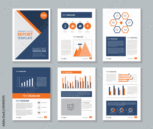 company profile ,annual report , brochure , flyer, page layout template,and business info chart element template