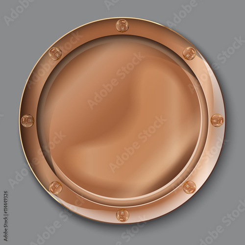 Vector illustration of empty copper plate