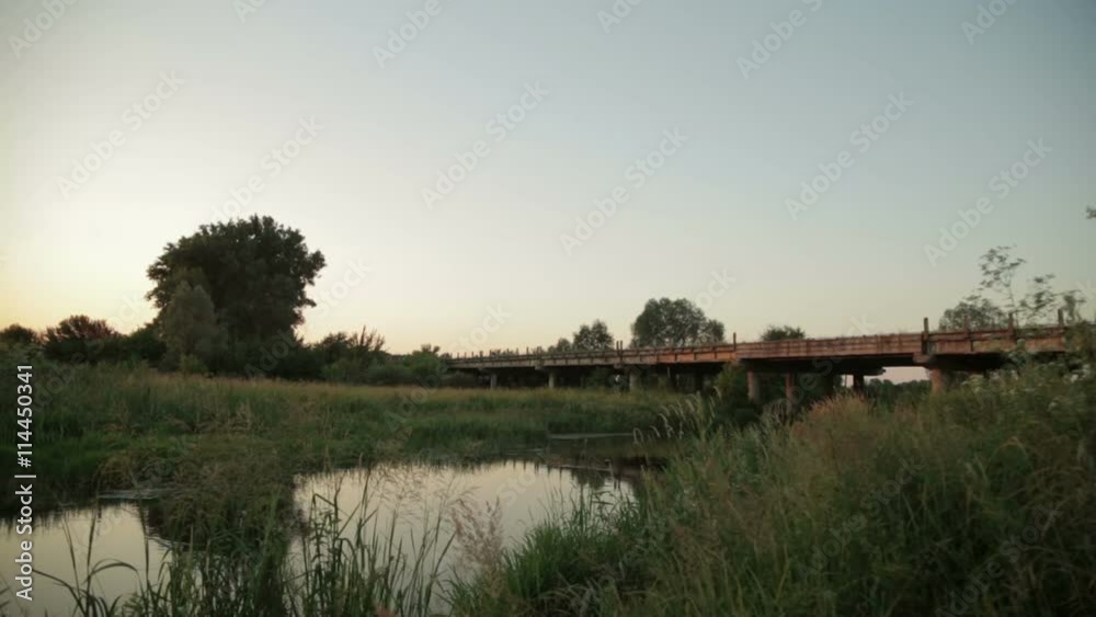 Old bridge over the river Old bridge over the river