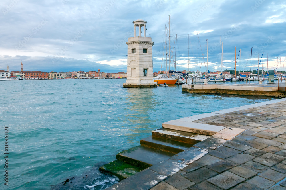 Lighthouse on the island of San Giorgio Maggiore.