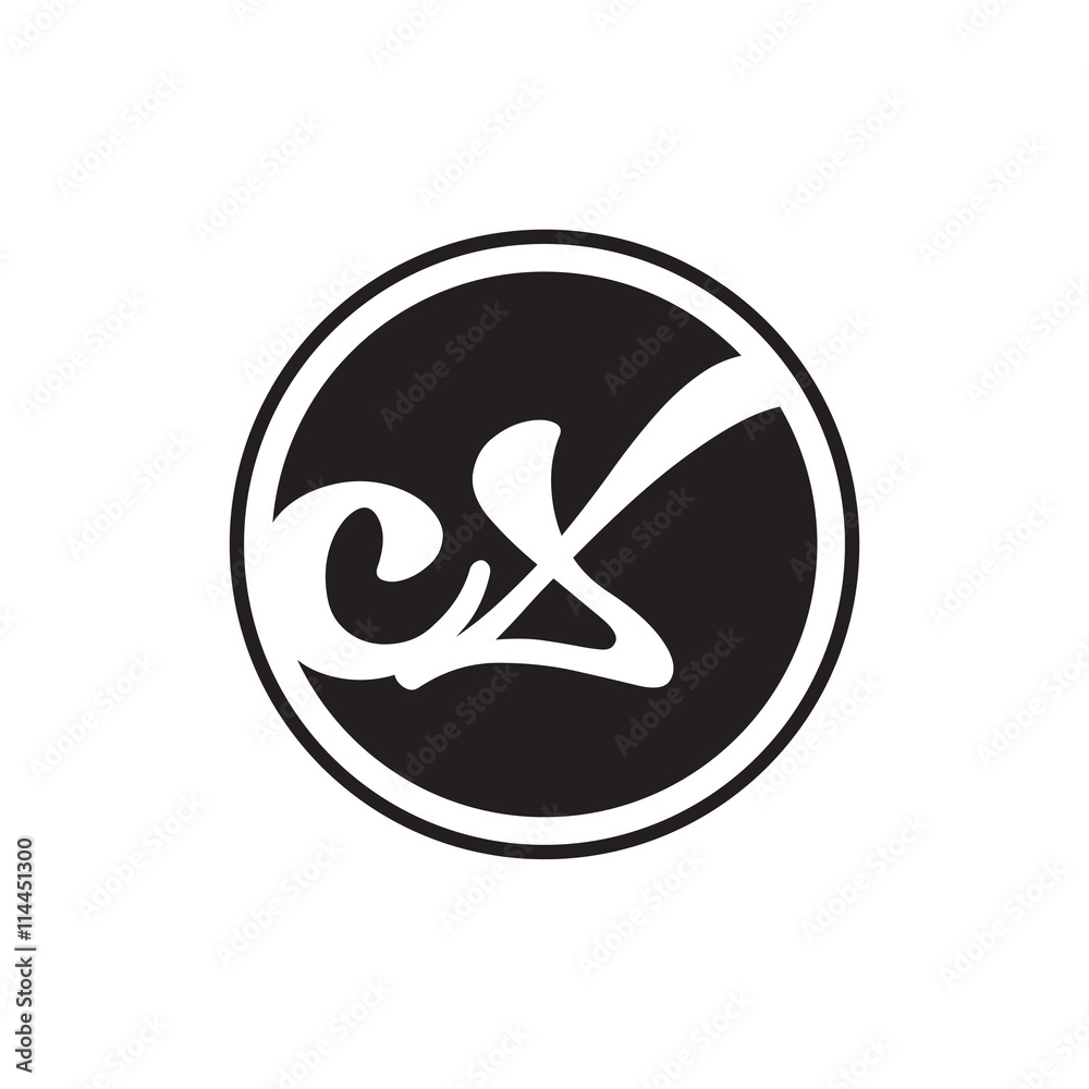 initial letter logo circle with ring