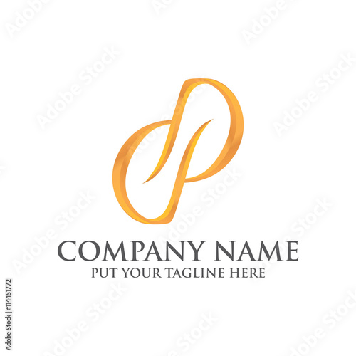 D P abstract classic logo ornament