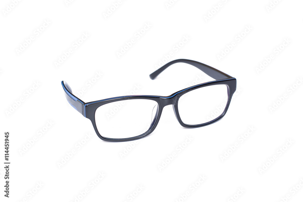 Fototapeta premium Black Glasses Isolated on White