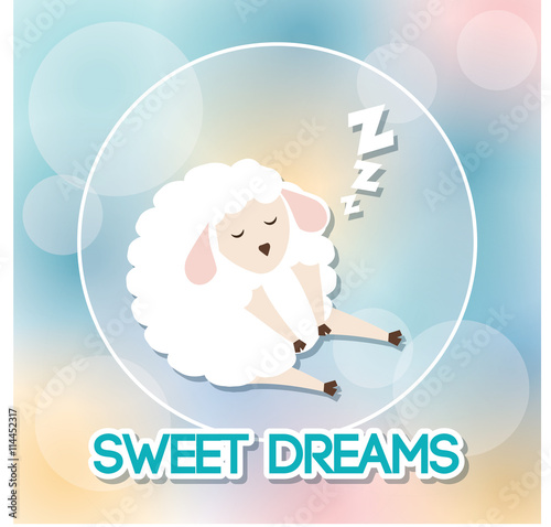 Sweet dreams design, vector illustration eps 10.