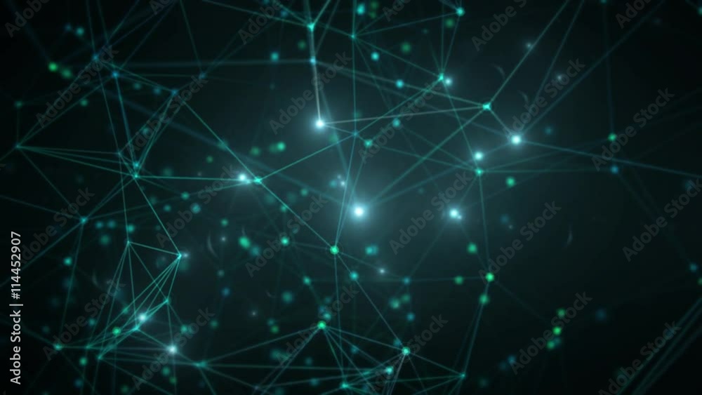 Blue Abstract Lines and Dots Plexus Loop Blue Abstract Lines and Dots Plexus Loop