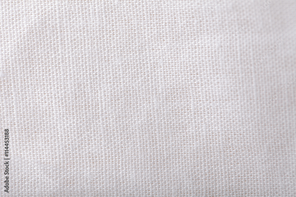 Fototapeta premium White woven textured fabric, macro