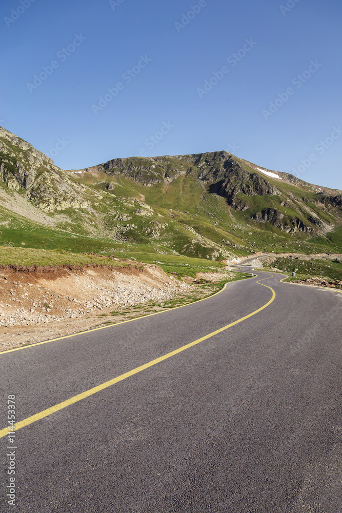 Mountain road / Transalpina highway, the highest road in Romania