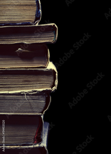 Принти на полотні Distressed old books in stack