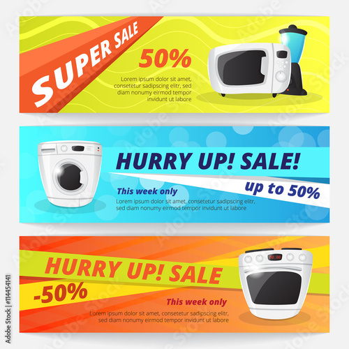 Vector electronics discount voucher templates.