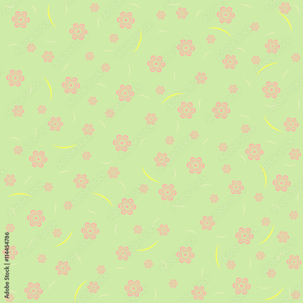 Green flower pattern. Green flower pattern.