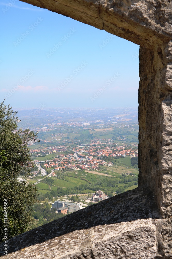 Landscape panorama of San Marino 
