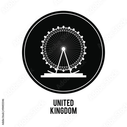 Photography london eye icon. United kingdom design. vector graphic