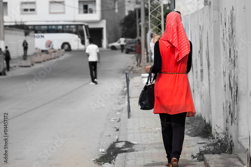 modest fashionable young  eastern arabic woman 