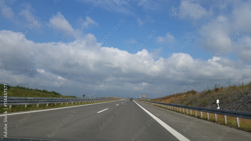 Fototapeta premium Freie Autobahn