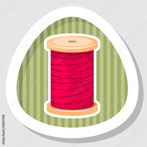 Reel with thread, vector illustration