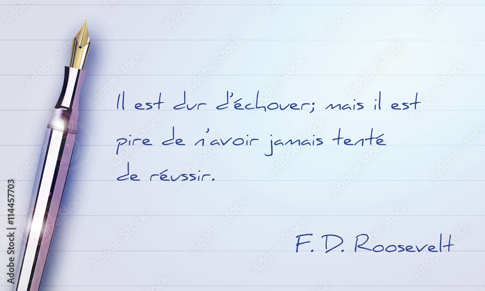 Citation De Developpement Personnel Roosevelt Stock Illustration Adobe Stock