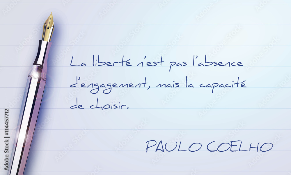 Citation De Developpement Personnel Paulo Coelho Stock Illustration Adobe Stock