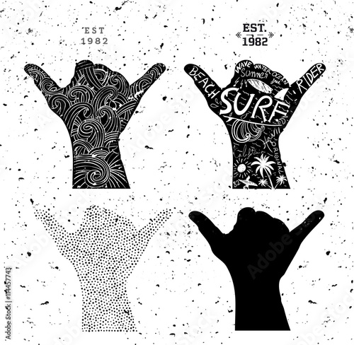 Surfing Designs Set