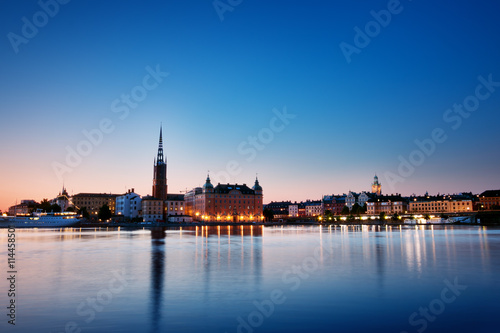 view at Stockholm at night in summer © candy1812
