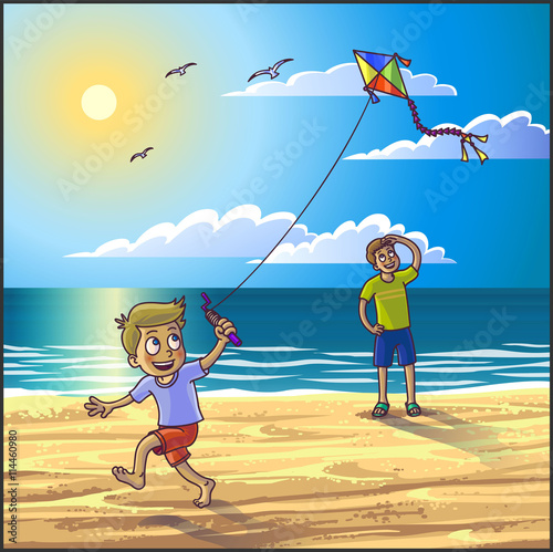 Summer vacation on the beach.