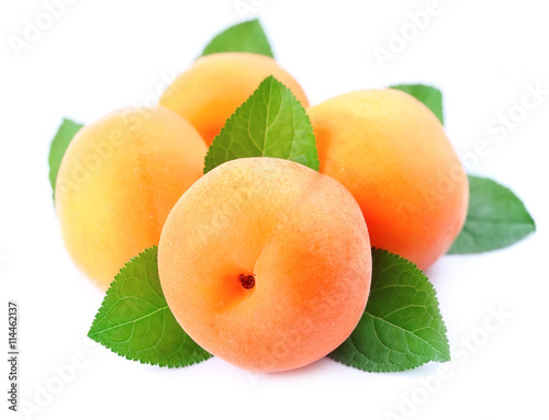 Ripe apricot fruits