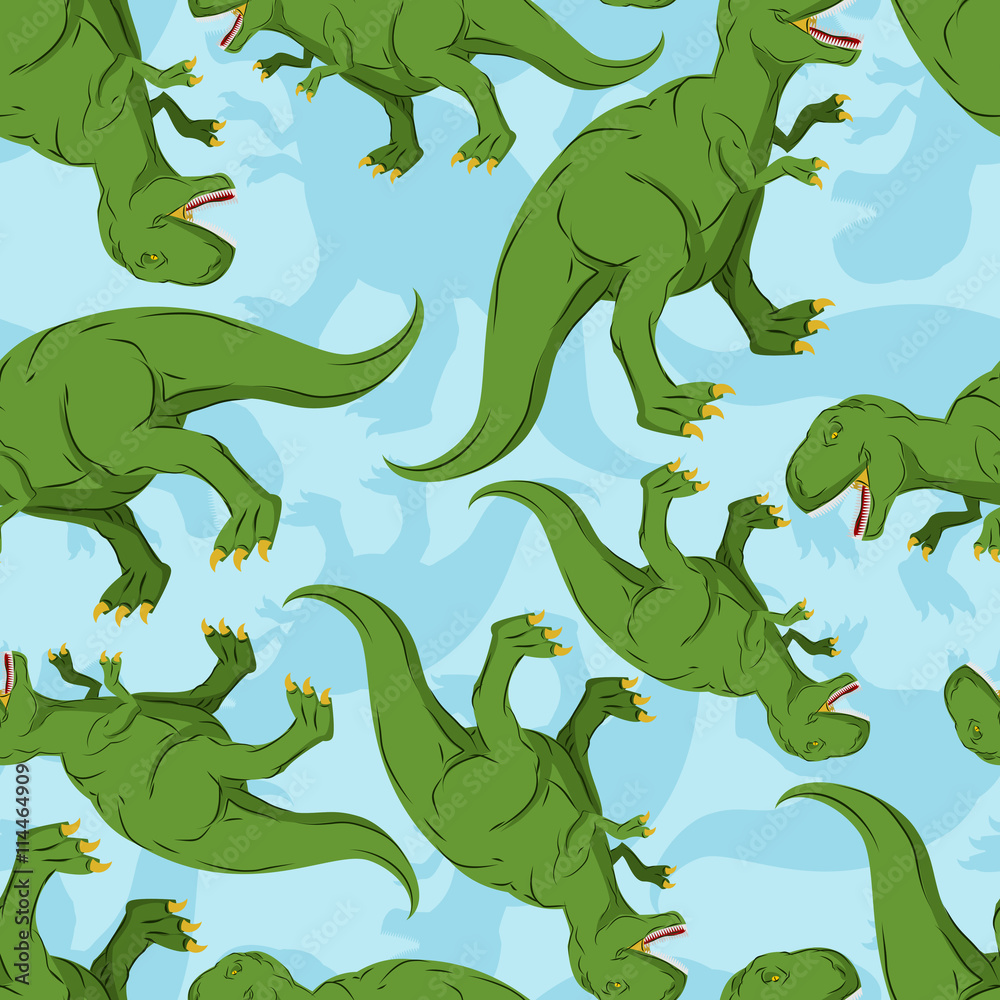 Obraz premium Dinosaur seamless pattern. Dino texture. Tyrannosaurus Rex Ornam