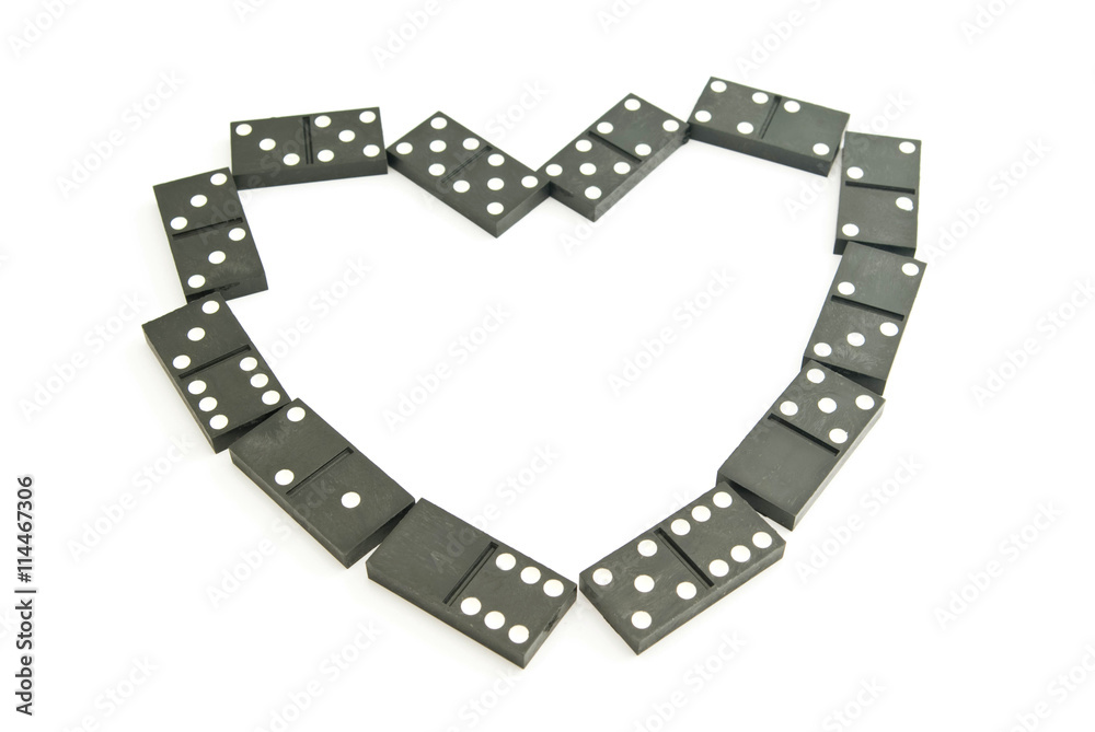 heart from dominoes