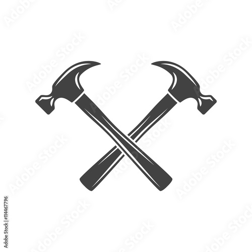 Obraz na płótnie Two crossed battleaxes, battle axes