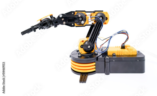 Plastic model of industrial robotics arm  Robot manipulator