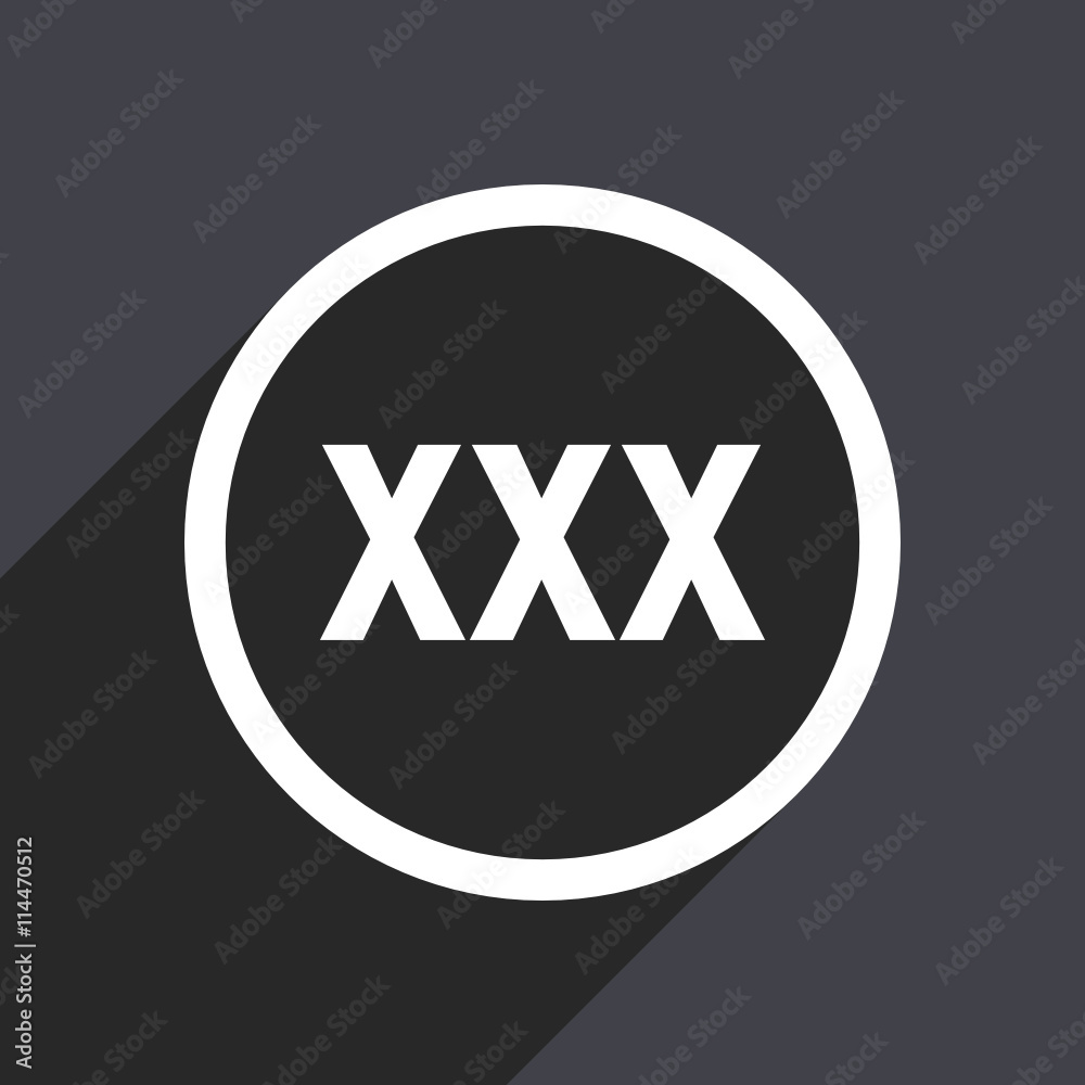 Flat design gray web xxx vector icon Flat design gray web xxx vector icon