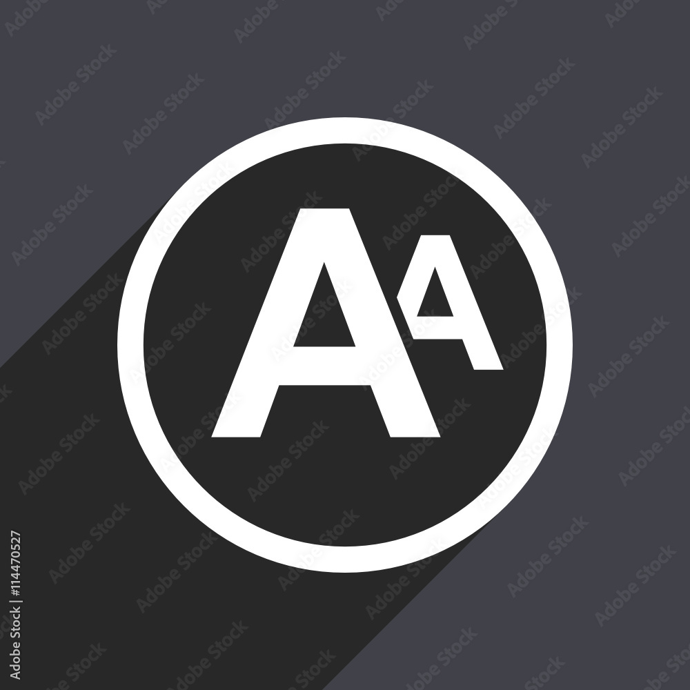 Flat design gray web alphabet vector icon Flat design gray web alphabet vector icon