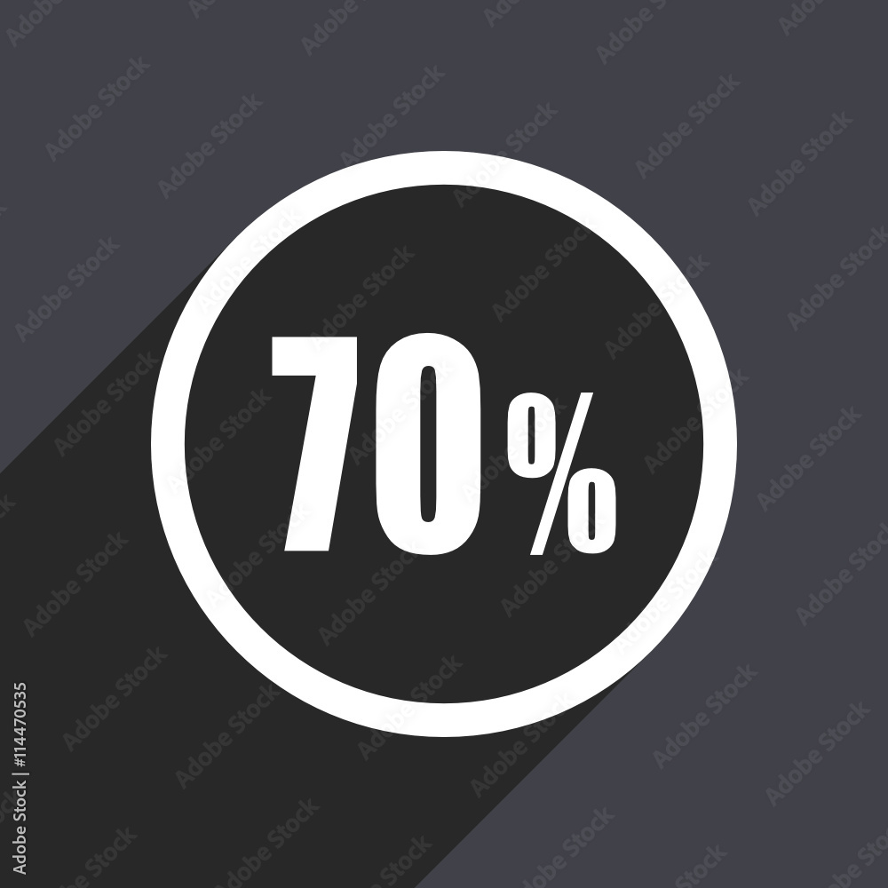 Flat design gray web vector discount icon