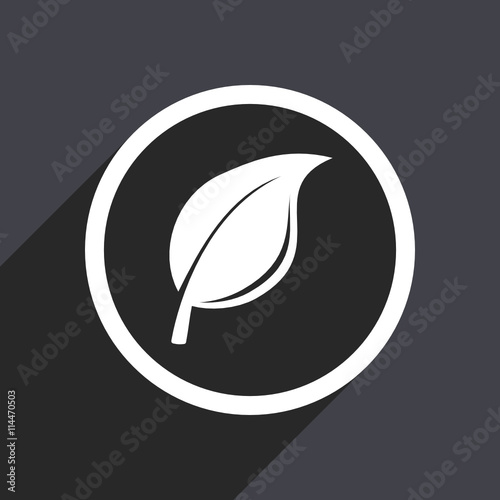 Flat design gray vector nature web icon