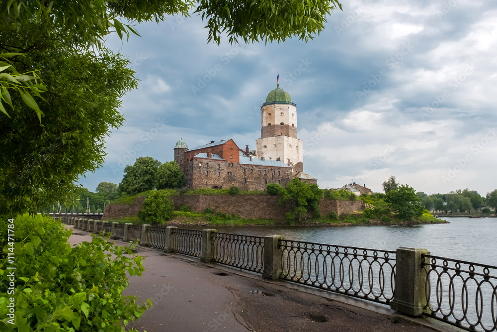 The ancient white castle of Vyborg was founded by Swedes in 1293, during the Third crusade to the Karelian land, an ally of Novgorod the Great. Old historical building under UNESCO protection.