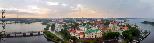 Panorama of the city of Vyborg from the top. Capital city of Russia, founded in the Middle ages the Swedes. In 1293 during the Crusades in the land of Karelians, swedes built a castle Vyborg.