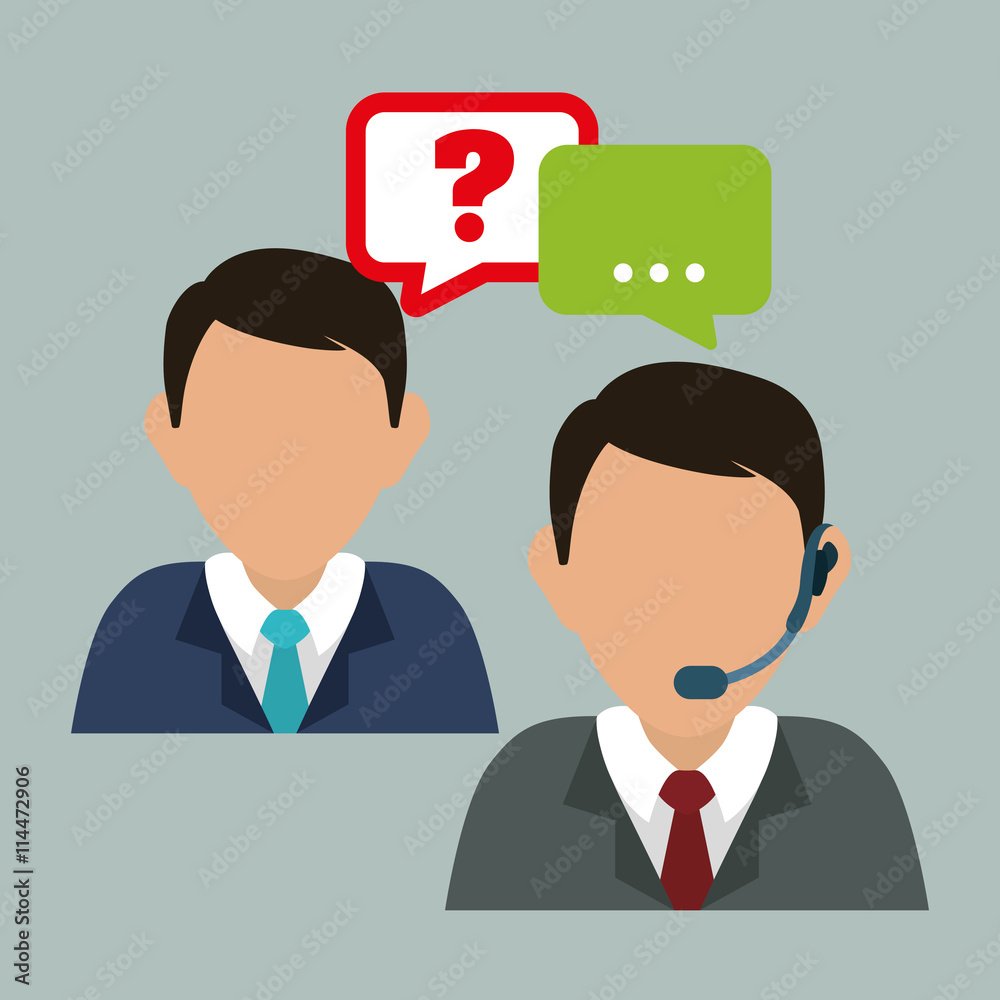 Customer service and call center graphic design, vector illustration Customer service and call center graphic design, vector illustration