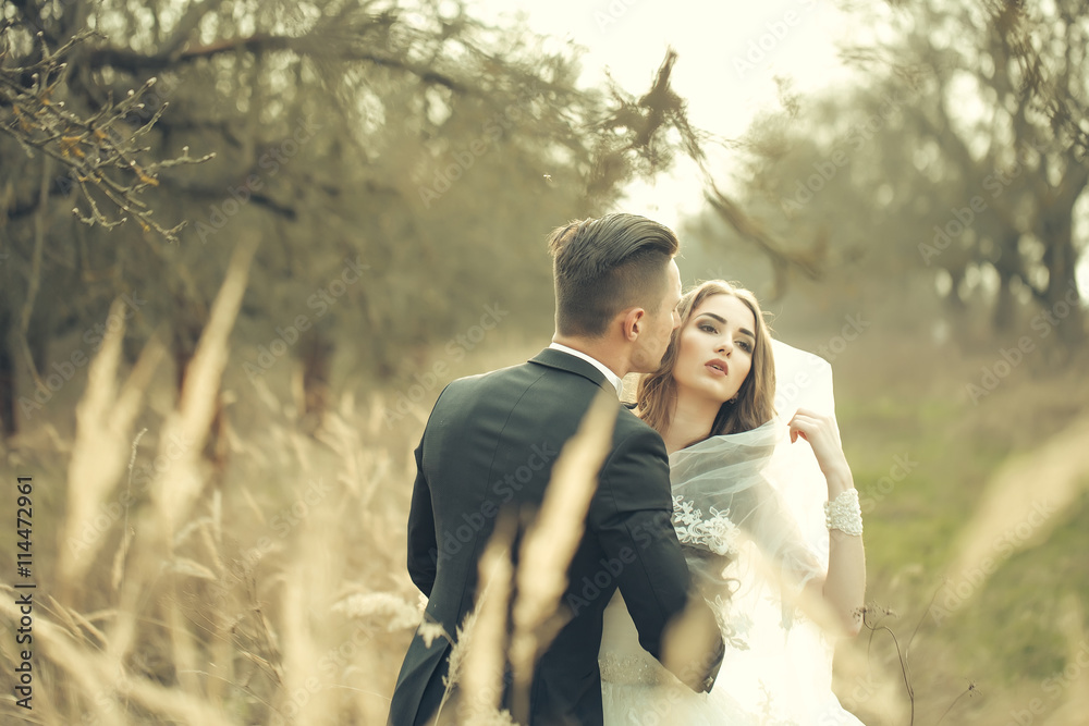 Wedding couple outdoor