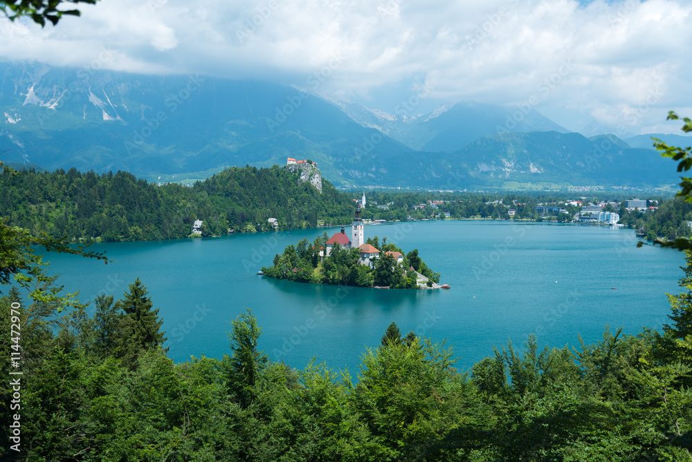 View of Lake Bled from Mala Osojnica 