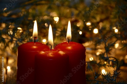Weihnachtskarte - drei rote...