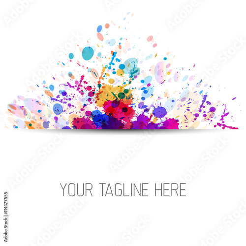 Color splash banner, background design