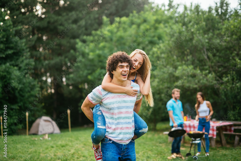 Fototapeta premium Having fun together