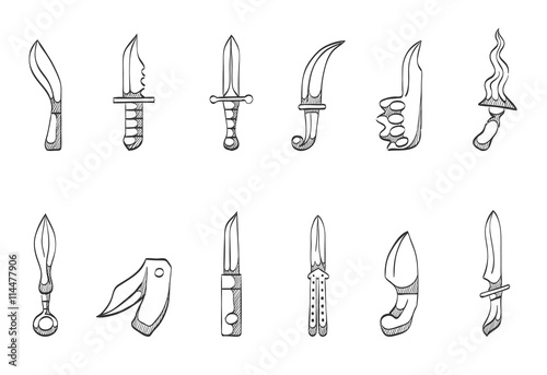 Knife icons in sketch.