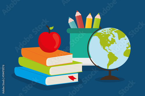 Back to school graphic design icons, vector illustration eps10