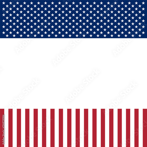 USA patriotic frame with empty space on center