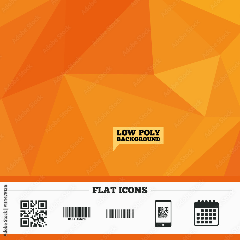 Bar and Qr code icons. Scan barcode symbol. Bar and Qr code icons. Scan barcode symbol.